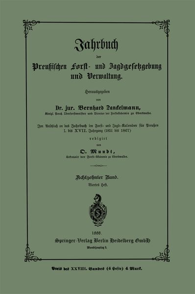 Produktbild: Jahrbuch der preu&szlig;ischen Forst- und Jagdgesetzgebung und Verwaltung