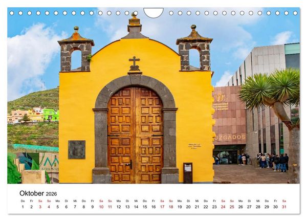 Produktbild: Teneriffas sch&ouml;nste St&auml;dte - La Laguna und La Orotava (Wandkalender 2026 DIN A4 quer), CALVENDO Monatskalender