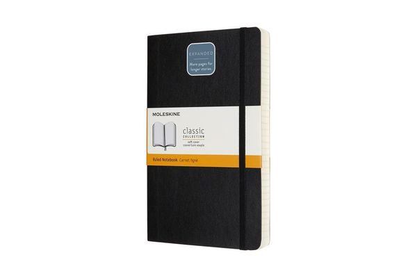 Produktbild: Moleskine Notizbuch Large/A5, Liniert, Erweiterte Seitenanzahl, Schwarz