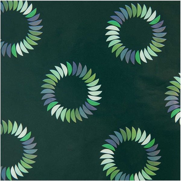 Produktbild: Geschenkpapier Kr&auml;nze, dunkelgr&uuml;n,