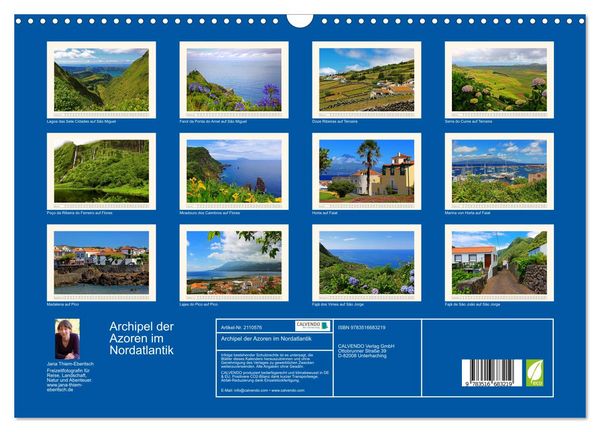 Produktbild: Archipel der Azoren im Nordatlantik (Wandkalender 2026 DIN A3 quer), CALVENDO Monatskalender