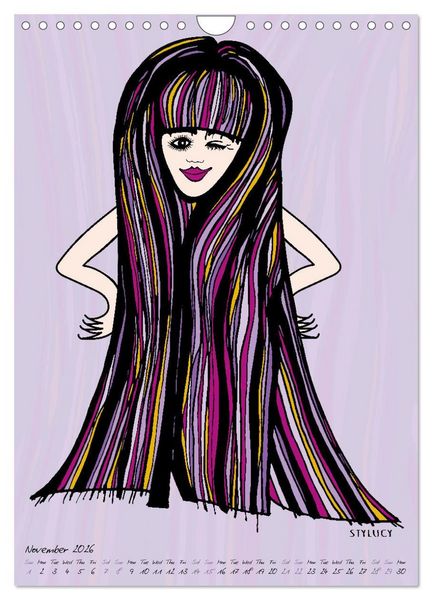 Produktbild: The HAIRSTYLAS Fashion (Wall Calendar 2026 DIN A4 portrait), CALVENDO 12 Month Wall Calendar