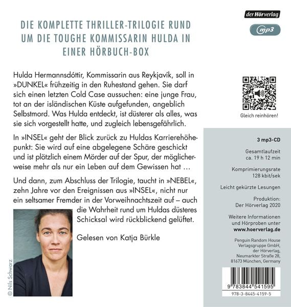 Produktbild: Die Hulda-Trilogie. Dunkel - Insel - Nebel