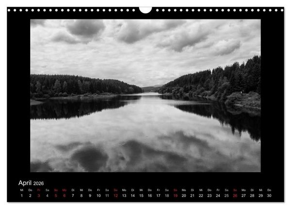 Produktbild: Harz-Bilder in monochrome (Wandkalender 2026 DIN A3 quer), CALVENDO Monatskalender