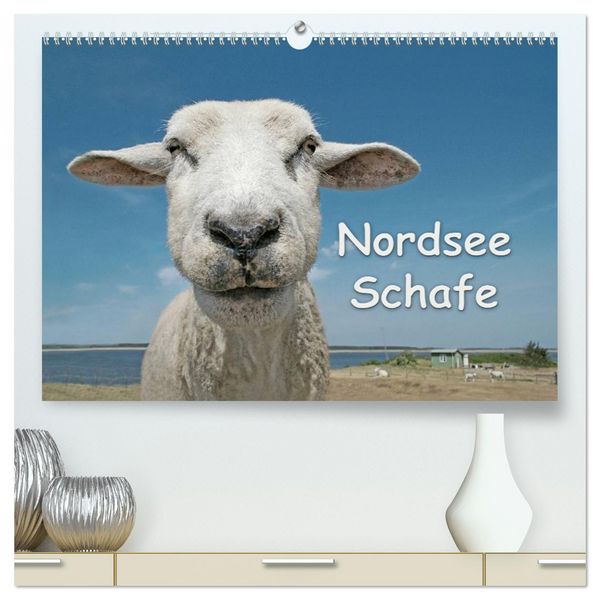 Produktbild: Nordsee Schafe (hochwertiger Premium Wandkalender 2026 DIN A2 quer), Kunstdruck in Hochglanz