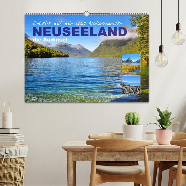 Produktbild: Erlebe mit mir das Naturwunder Neuseeland die S&uuml;dinsel (Wandkalender 2026 DIN A2 quer), CALVENDO Monatskalender