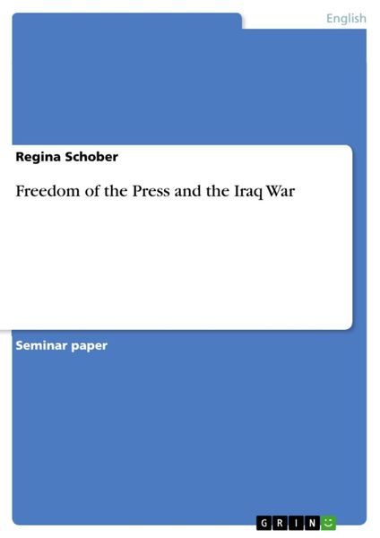 Produktbild: Freedom of the Press and the Iraq War