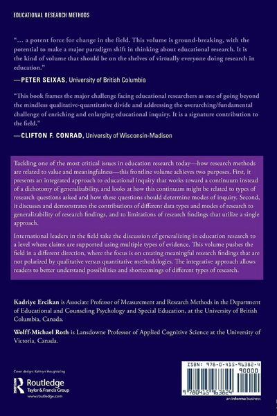 Produktbild: Generalizing from Educational Research