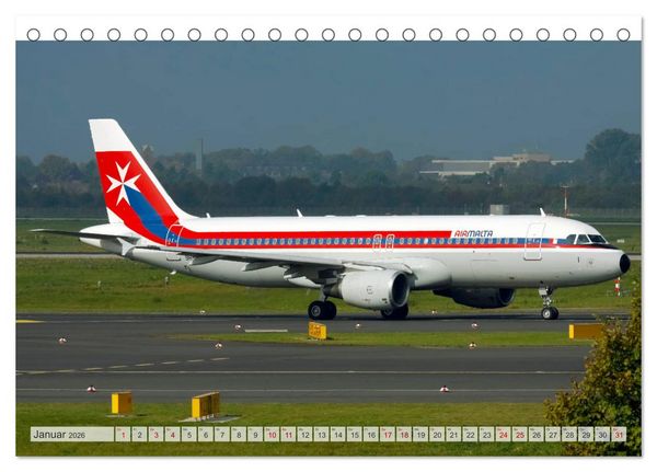 Produktbild: Flugzeuge im Retro-Stil (Tischkalender 2026 DIN A5 quer), CALVENDO Monatskalender