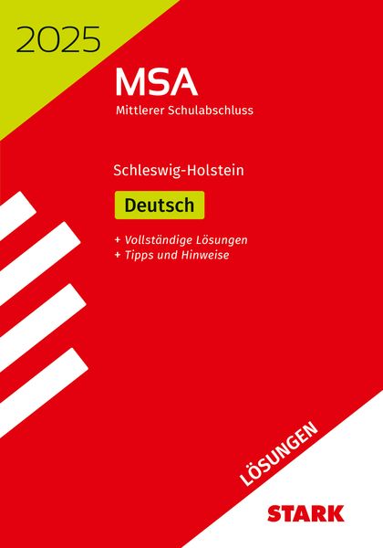 Produktbild: STARK L&ouml;sungen zu Original-Pr&uuml;fungen und Training MSA 2025 - Deutsch - Schleswig-Holstein