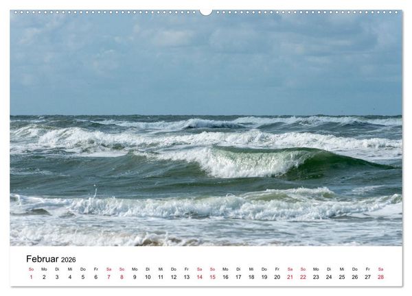 Produktbild: Naturschauspiel Wellen (hochwertiger Premium Wandkalender 2026 DIN A2 quer), Kunstdruck in Hochglanz