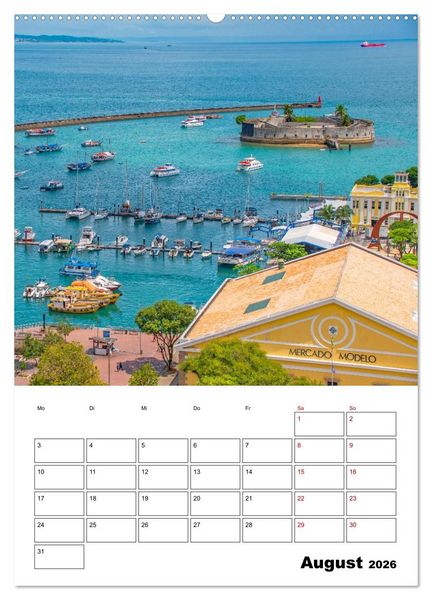 Produktbild: Salvador de Bahia - wundersch&ouml;nes Reiseziel (hochwertiger Premium Wandkalender 2026 DIN A2 hoch), Kunstdruck in Hochglanz