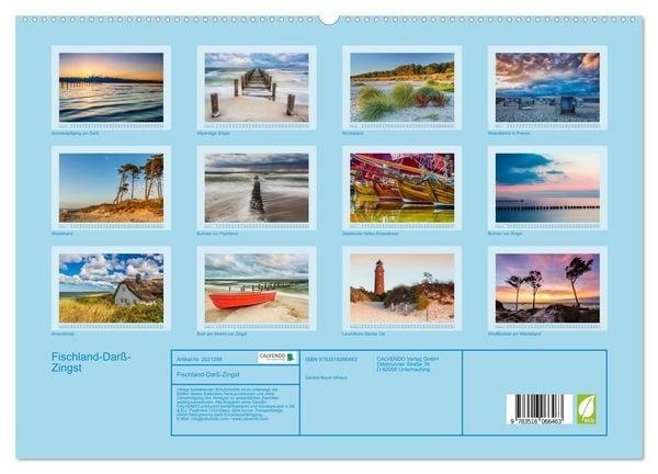 Produktbild: Fischland-Dar&szlig;-Zingst (hochwertiger Premium Wandkalender 2026 DIN A2 quer), Kunstdruck in Hochglanz