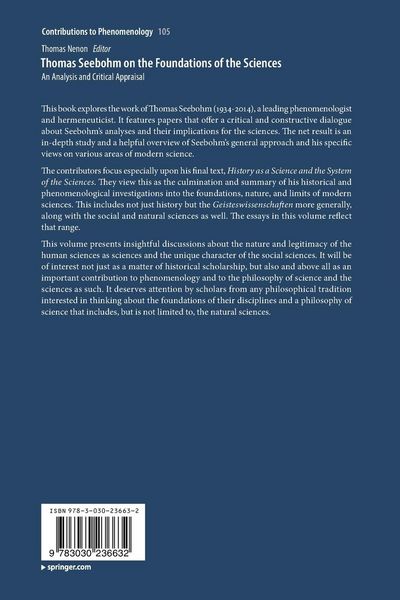 Produktbild: Thomas Seebohm on the Foundations of the Sciences