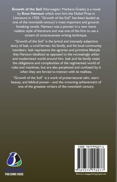 Produktbild: Growth of the Soil by Knut Hamsun