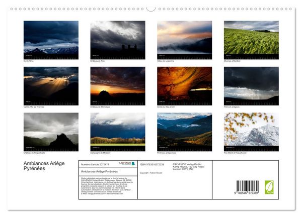 Produktbild: Ambiances Ari&egrave;ge Pyr&eacute;n&eacute;es (Calendrier mural 2026 DIN A2 vertical) calendrier de bureau