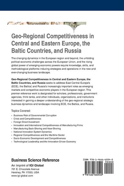 Produktbild: Geo-Regional Competitiveness in Central and Eastern Europe, the Baltic Countries, and Russia