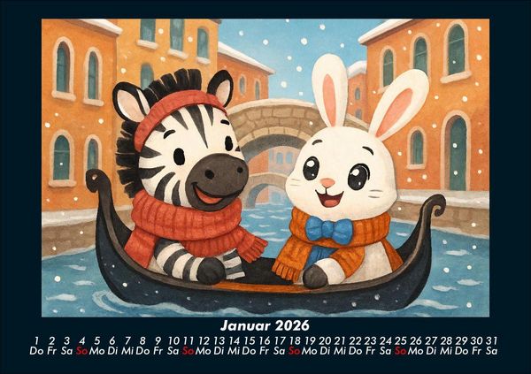 Produktbild: Zara & Bouncy in Italien 2026 Fotokalender DIN A5