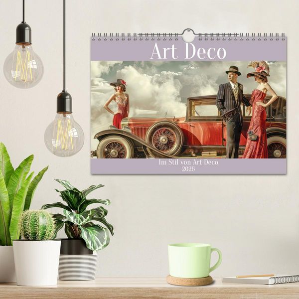 Produktbild: Art Deco - Im Stil von Art Deco (Wandkalender 2026 DIN A4 quer), CALVENDO Monatskalender