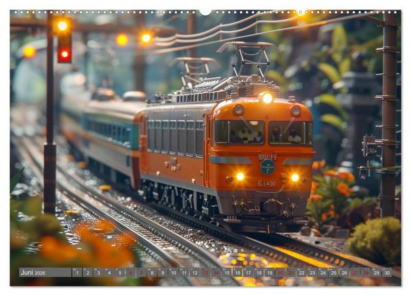Produktbild: Modelleisenbahnen sind cool (hochwertiger Premium Wandkalender 2026 DIN A2 quer), Kunstdruck in Hochglanz