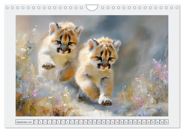 Produktbild: Pumababys. Verspielte Bergl&ouml;wenkinder in der Natur (Wandkalender 2027 DIN A4 quer), CALVENDO Monatskalender
