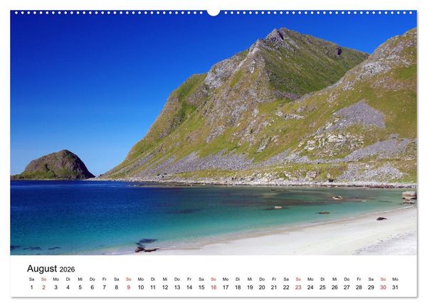 Produktbild: Norwegen 2026 - vom Fjord zum Fjell (Wandkalender 2026 DIN A2 quer), CALVENDO Monatskalender