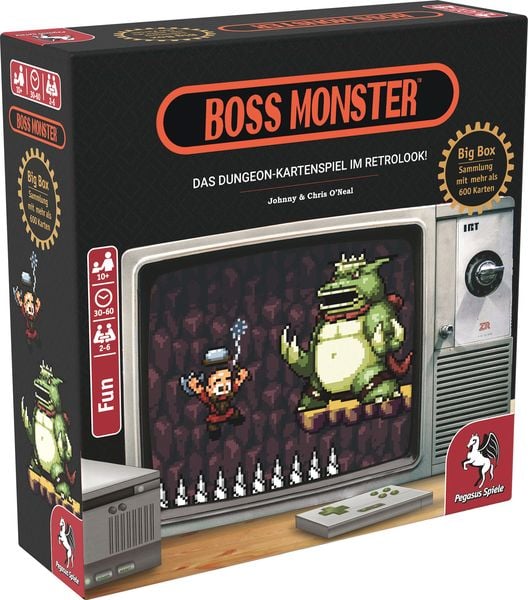 Produktbild: Pegasus 17564G - Boss Monster Big Box, Dungeon-Kartenspiel im Retrolook