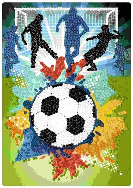 URSUS Kinder-Bastelsets, Diamond Painting Creative Set Sports, 2er Karten