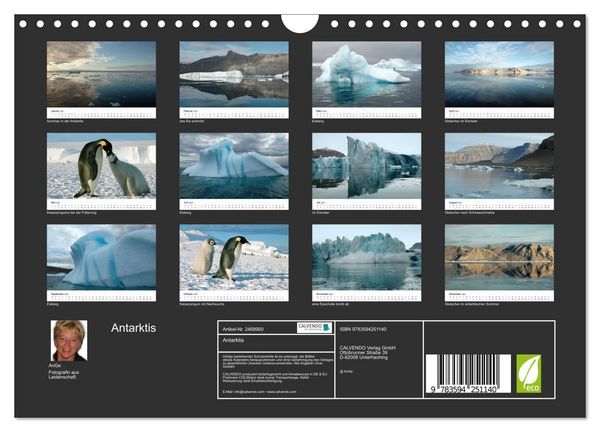 Produktbild: Antarktis (Wandkalender 2027 DIN A4 quer), CALVENDO Monatskalender