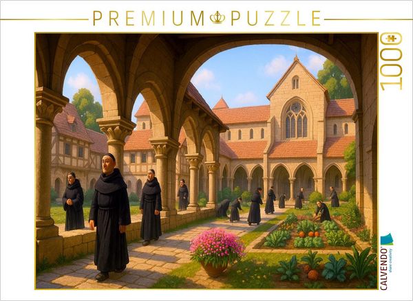 Produktbild: CALVENDO Puzzle Nachmittag im Kloster | 1000 Teile Lege-Gr&ouml;&szlig;e 64x48cm Foto-Puzzle f&uuml;r gl&uuml;ckliche Stunden