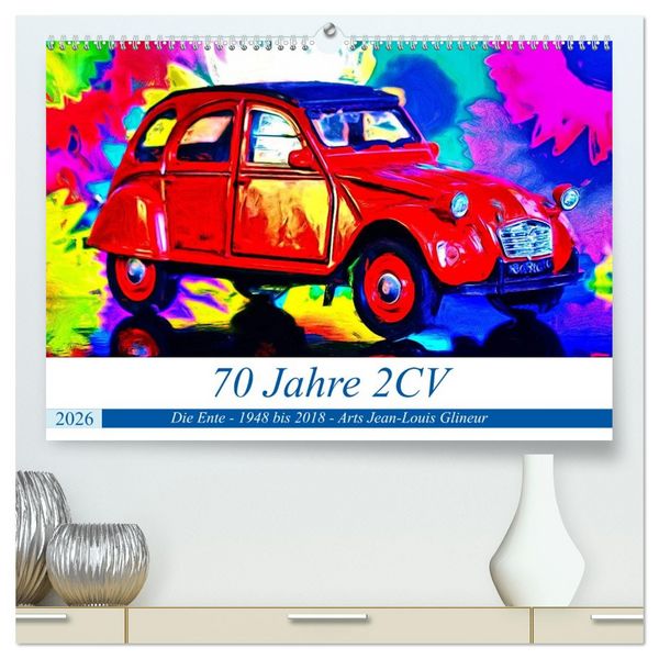 Produktbild: 70 Jahre 2CV (hochwertiger Premium Wandkalender 2026 DIN A2 quer), Kunstdruck in Hochglanz