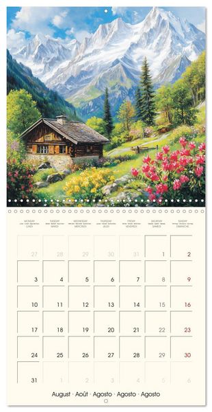 Produktbild: Majestic mountain retreats. Alpine landscape paintings (Wall Calendar 2026 12 &times; 12 Inch) CALVENDO 12 Month Wall Calendar