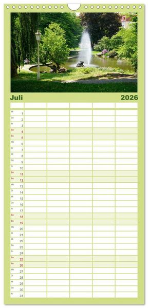 Produktbild: Familienplaner 2026 - Kurort Marienbad mit 5 Spalten (Wandkalender, 21 x 45 cm) CALVENDO