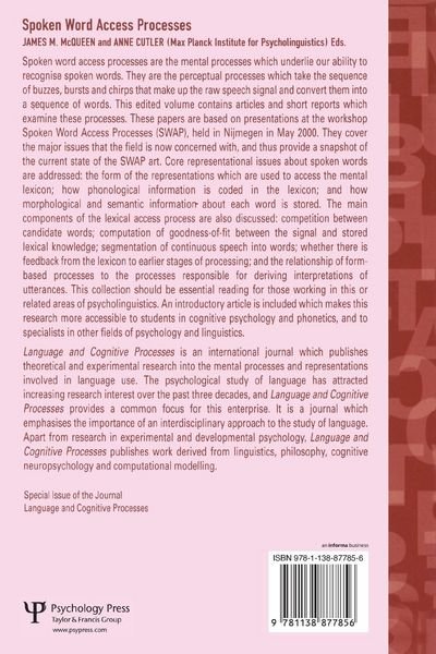 Produktbild: Spoken Word Access Processes (SWAP)