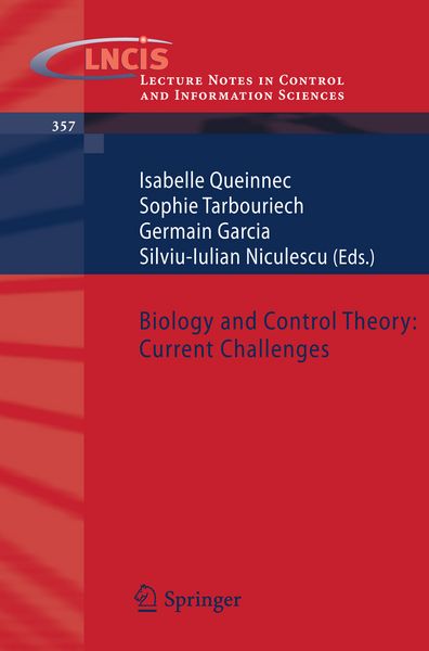 Produktbild: Biology and Control Theory: Current Challenges