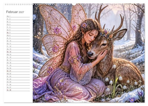 Produktbild: Magische Weggef&auml;hrten - Zw&ouml;lf Feen und ihre tierischen Begleiter (Wandkalender 2027 DIN A2 quer), CALVENDO Monatskalender