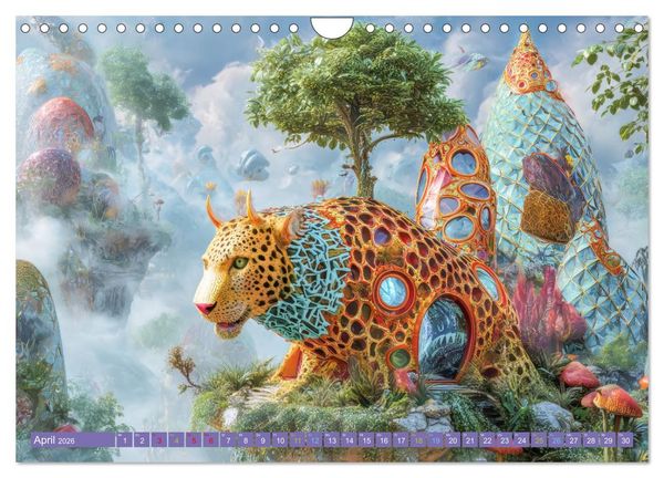 Produktbild: Surreale wunderliche Landschaften - Kreativwerke (Wandkalender 2026 DIN A4 quer), CALVENDO Monatskalender