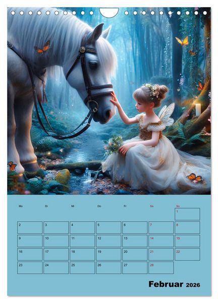 Produktbild: K&ouml;nigliche Momente - Kleine Prinzessin im M&auml;rchenwald (Wandkalender 2026 DIN A4 hoch), CALVENDO Monatskalender