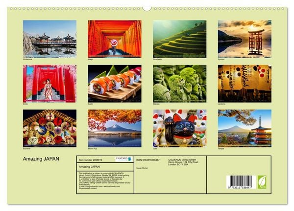 Produktbild: Amazing JAPAN (High Quality Premium Wall Calendar 2026 DIN A2 landscape),CALVENDO 12 Month Wall Calendar