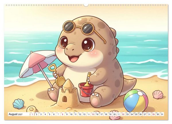 Produktbild: Dino-Babys Jahresreise (Wandkalender 2027 DIN A2 quer), CALVENDO Monatskalender