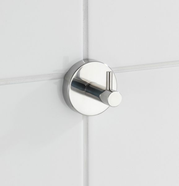 Produktbild: Wandhaken Uno Mod. Bosio Edelstahl gl&auml;nzend 2er Set, rostfrei