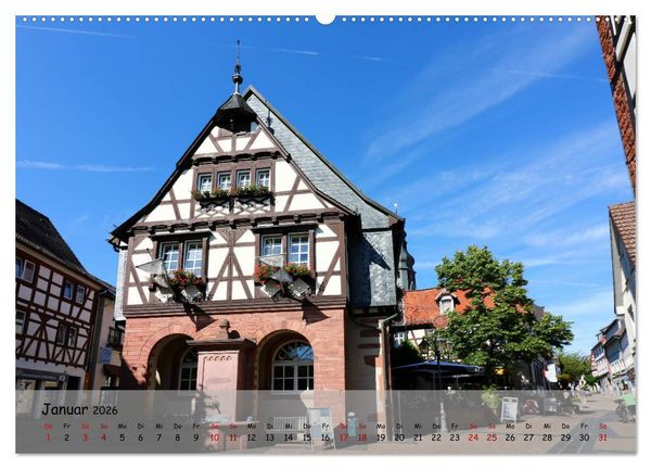 Produktbild: Fachwerkromantik in Hofheim am Taunus (hochwertiger Premium Wandkalender 2026 DIN A2 quer), Kunstdruck in Hochglanz