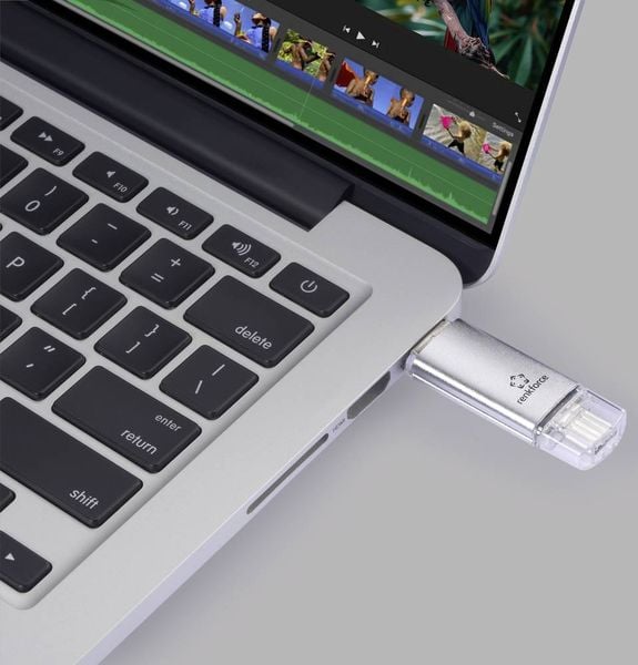 Produktbild: Renkforce RF-USBOS-230 USB-Stick 64GB Silber RF-6688140 USB-A, USB-C&reg;