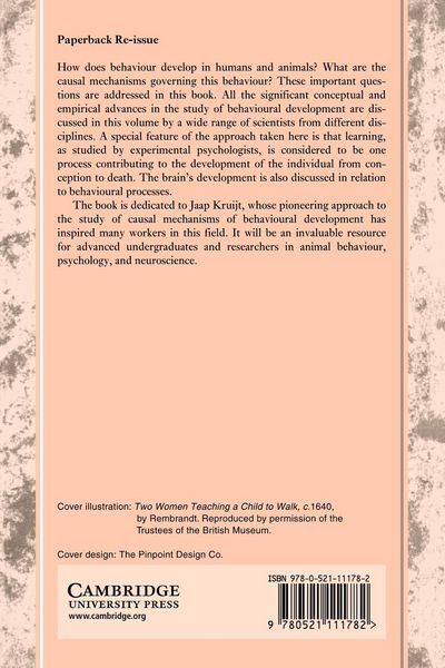 Produktbild: Causal Mechanisms of Behavioural Development