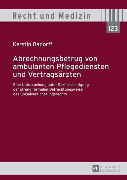 Produktbild: Abrechnungsbetrug von ambulanten Pflegediensten und Vertrags&auml;rzten