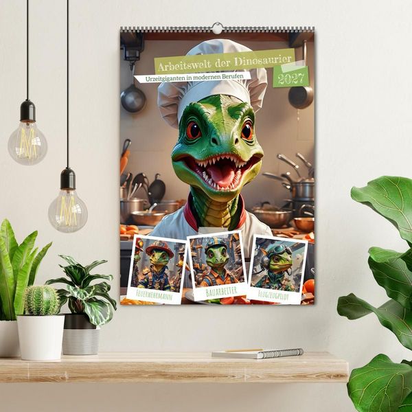 Produktbild: Arbeitswelt der Dinosaurier (Wandkalender 2027 DIN A2 hoch), CALVENDO Monatskalender