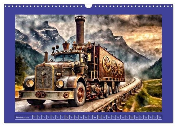 Produktbild: Steampunk power on ground, water, air and space (Wall Calendar 2026 DIN A3 landscape), CALVENDO 12 Month Wall Calendar