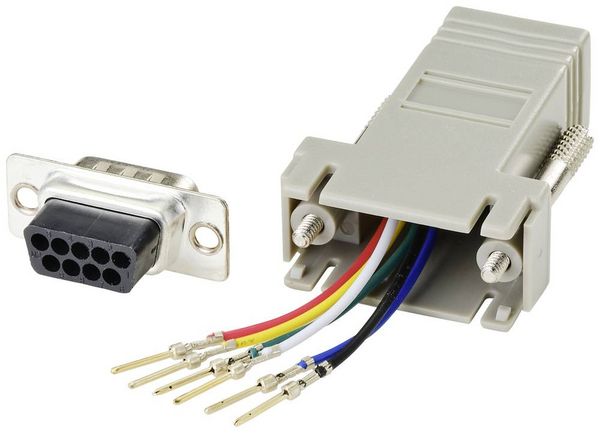 Produktbild: TRU COMPONENTS D-SUB Adapter D-SUB-Stecker 9pol. - RJ12-Buchse 1St.