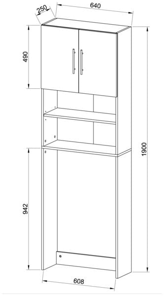 Produktbild: Holz WC Toilette Regal &Uuml;berbauschrank Totas