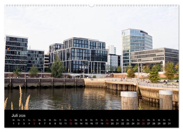 Produktbild: Hafencity Hamburg &ndash; die Perspektive (Wandkalender 2026 DIN A2 quer), CALVENDO Monatskalender